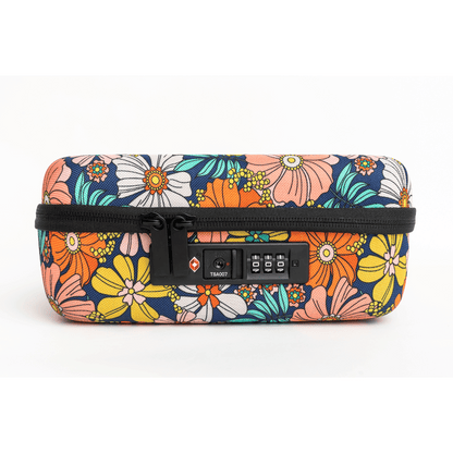 Cute small stash box with zipper combo lock. Great for Rx prescription safety, child-proof, pet-proof, dorm rooms, privacy, valuables. 